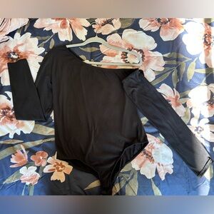 Fashiona Nova Black Bodysuit